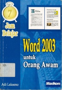 Image of 7 jam Belajar Access 2003 untuk Orang Awam
